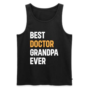 Best Doctor Grandpa Ever - Hospital Doctor Grandpa - Männer Premium Bio Tank Top - Schwarz - Vorne - Michal (187cm)