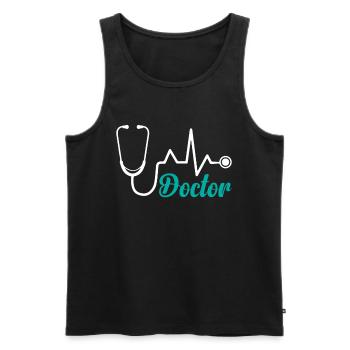 Emergency Doctor Hospital Doctor Doctor Stethoscop - Männer Premium Bio Tank Top - Schwarz - Vorne - AI Model Male 178 light (178cm)