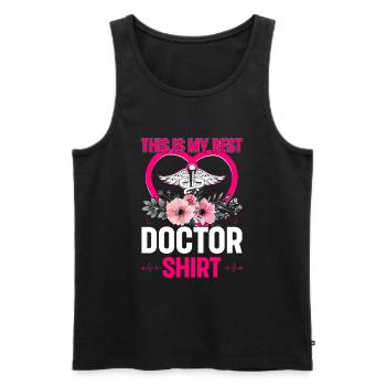 This Is My Best Doctor Shirt Doctor Hospital Docto - Männer Premium Bio Tank Top - Schwarz - Vorne - Michal (187cm)