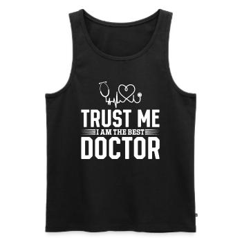 Médecin urgentiste - Croyez-moi, je suis le meilleur médecin - Débardeur bio Premium Homme - noir - Devant - Michal (187cm)