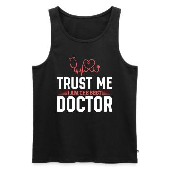 Médecin hospitalier - Croyez-moi, je suis le meilleur médecin - Débardeur bio Premium Homme - noir - Devant - Michal (187cm)