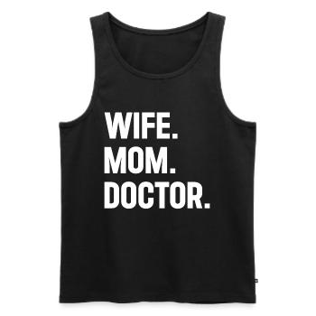 Emergency Doctor Mama - Wife Mom Doctor - Men's Premium Organic Tank Top - black - Front - Michal (187cm)