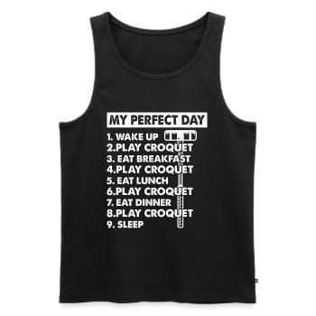 Croquet My Perfect Day Croquet Day Plan Croquet - Men's Premium Organic Tank Top - black - Front - Michal (187cm)