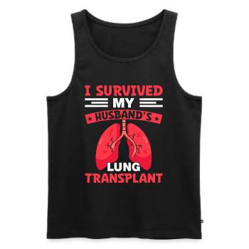 Lungentransplantation meines Mannes - Männer Premium Bio Tank Top - Schwarz - Vorne - AI Model Male 178 light (178cm)