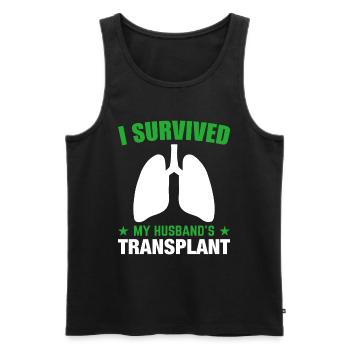 Lungentransplantation meines Mannes - Männer Premium Bio Tank Top - Schwarz - Vorne - AI Model Male 178 light (178cm)