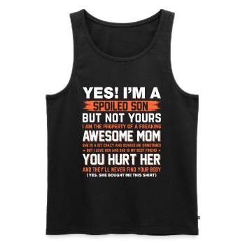 Enkelsohn und Großeltern - Eine besondere Bindung - Männer Premium Bio Tank Top - Schwarz - Vorne - AI Model Male 178 light (178cm)