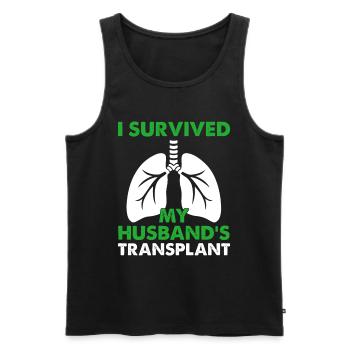 Lungentransplantation meines Mannes - Männer Premium Bio Tank Top - Schwarz - Vorne - AI Model Male 178 light (178cm)