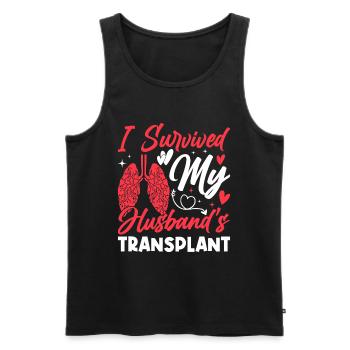Lungentransplantation meines Mannes - Männer Premium Bio Tank Top - Schwarz - Vorne - AI Model Male 178 light (178cm)