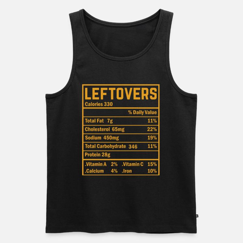 No Waste - Essensreste Nährwerte Check! - Männer Premium Bio Tank Top - Schwarz