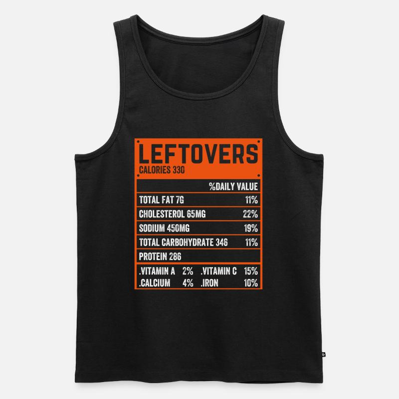 No Waste - Essensreste Nährwerte Check! - Männer Premium Bio Tank Top - Schwarz