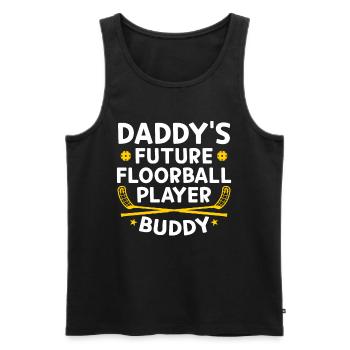 Daddy’s Future Floorball Player Buddy - Enfant en bas âge - Débardeur bio Premium Homme - noir - Devant - Michal (187cm)