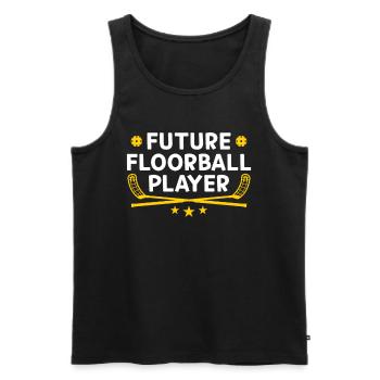 Future Floorball Player - Floorball Baby Floorball - Men's Premium Organic Tank Top - black - Front - Michal (187cm)