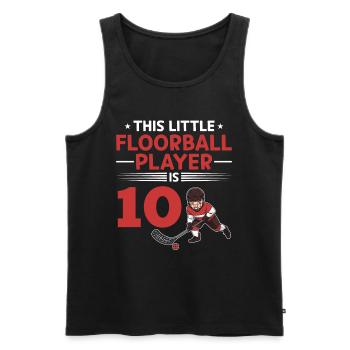 Kids Floorball Player 10th Birthday Floorball Play - Männer Premium Bio Tank Top - Schwarz - Vorne - Michal (187cm)