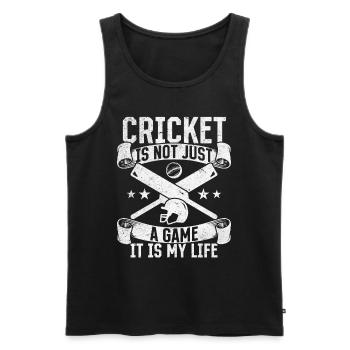 Cricket Is Not Just A Game It Is My Life - Cricket - Men's Premium Organic Tank Top - black - Front - Michal (187cm)