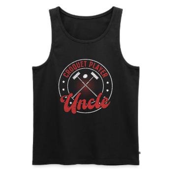 Croquet Game Croquet Uncle - Croquet Player Uncle - Männer Premium Bio Tank Top - Schwarz - Vorne - AI Model Male 178 light (178cm)