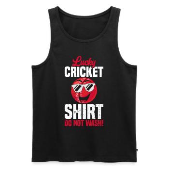 Lucky Cricket Shirt Do Not Wash - Funny Cricket Qu - Männer Premium Bio Tank Top - Schwarz - Vorne - Michal (187cm)