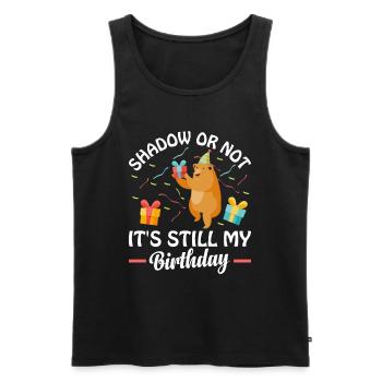 Groundhog - Groundhog Day Birthday - Men's Premium Organic Tank Top - black - Front - AI Model Male 178 light (178cm)