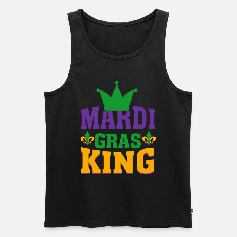 Mardi Gras - Männer Premium Bio Tank Top - Schwarz