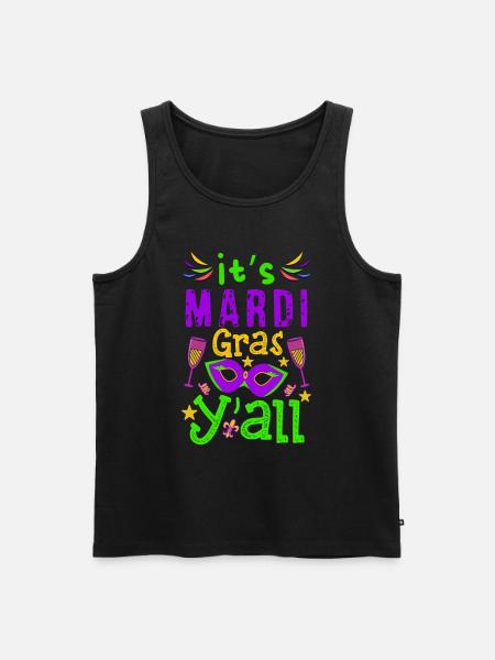 Mardi Gras - Men's Premium Organic Tank Top - black
