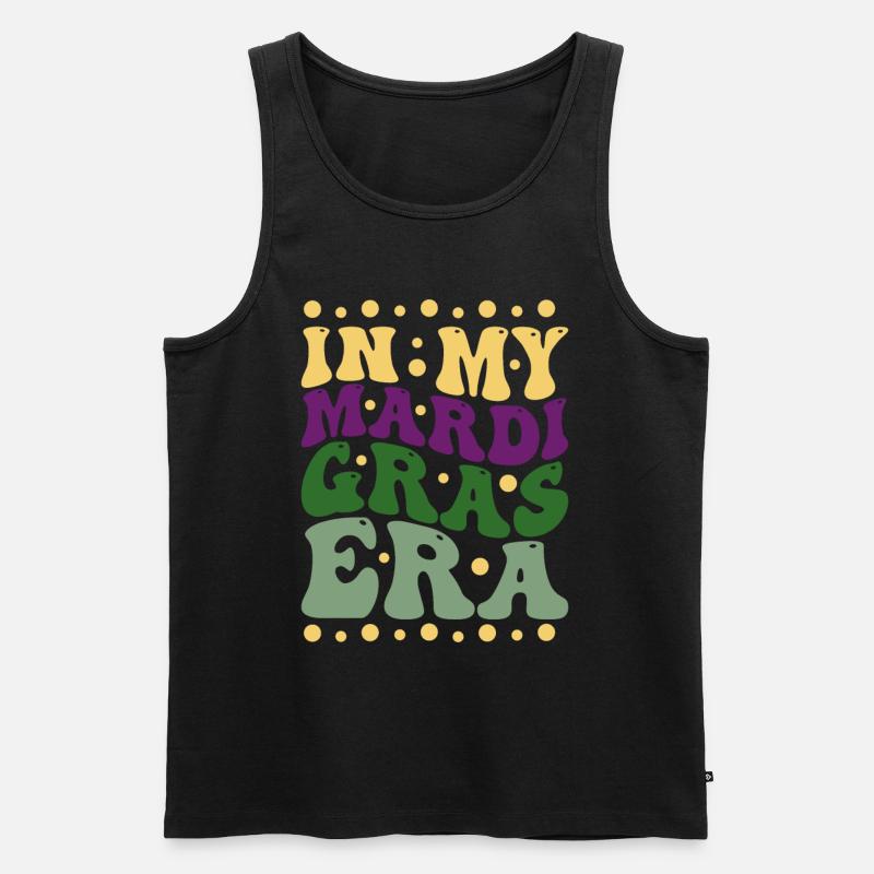 Mardi Gras - Männer Premium Bio Tank Top - Schwarz