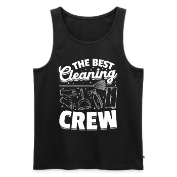 The best Cleaning Crew - Housekeeper Janitor - Men's Premium Organic Tank Top - black - Front - Michal (187cm)