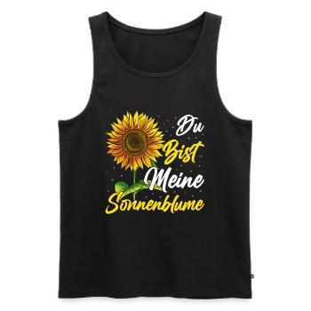 You are my sunflower partnership garden - Men's Premium Organic Tank Top - black - Front - AI Model Male 178 light (178cm)