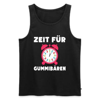 Zeit für Gummibären! Gummibär Uhr Süßigkeit - Männer Premium Bio Tank Top - Schwarz - Vorne - AI Model Male 178 light (178cm)
