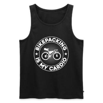 Bikepacking Is My Cardio - Gravel Bike Bikepacker - Men's Premium Organic Tank Top - black - Front - Michal (187cm)