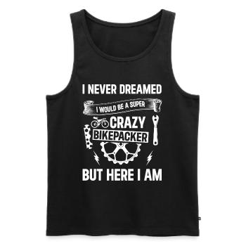 Gravel Bike Bikepacking - Super Crazy Bikepacker - Men's Premium Organic Tank Top - black - Front - Michal (187cm)