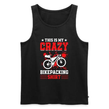 C’est mon vélo de gravier Crazy Bikepacking Shirt - Débardeur bio Premium Homme - noir - Devant - Michal (187cm)