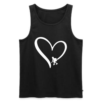 Roller Skater Heart Roller Skating - Männer Premium Bio Tank Top - Schwarz - Vorne - AI Model Male 178 light (178cm)