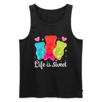 Gümmibären machen das leben süßer - Männer Premium Bio Tank Top - Schwarz - Vorne - AI Model Male 178 light (178cm)
