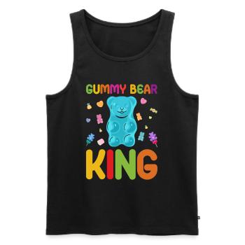 Gümmibär Roi des bonbons - Débardeur bio Premium Homme - noir - Devant - Michal (187cm)