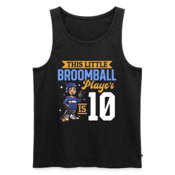 Broomball Player Kids 10th Birthday Broomball - Männer Premium Bio Tank Top - Schwarz - Vorne - Michal (187cm)