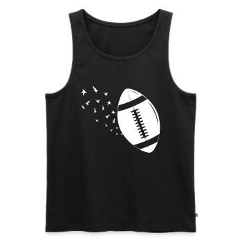 Ballon De Football Américain Ballon Football Jouer - Débardeur bio Premium Homme - noir - Devant - AI Model Male 178 light (178cm)