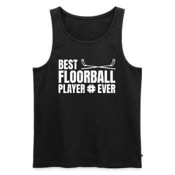 Floorball Floorball - Best Floorball player ever - Men's Premium Organic Tank Top - black - Front - Michal (187cm)