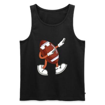 Funny Rugby Male - Funny Football Ball Male - Men's Premium Organic Tank Top - black - Front - Michal (187cm)