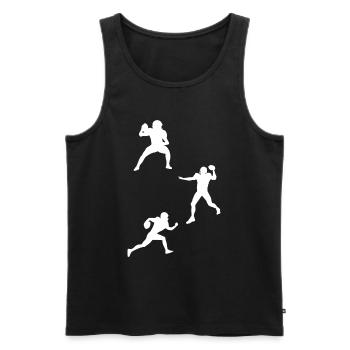Rugby Player Silhouette Football Silhouette Footba - Männer Premium Bio Tank Top - Schwarz - Vorne - Michal (187cm)