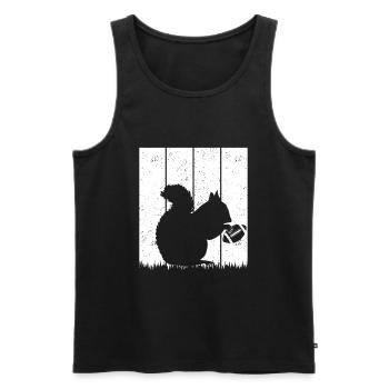 Rugby Player Squirrel Rugby Squirrel Rugby Squirre - Männer Premium Bio Tank Top - Schwarz - Vorne - Michal (187cm)