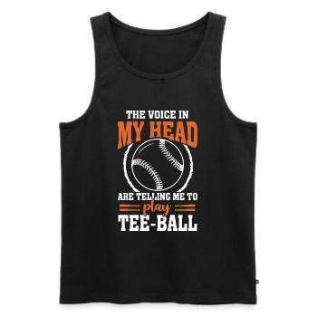 The voice in my head are telling me to play Tee ba - Männer Premium Bio Tank Top - Schwarz - Vorne - AI Model Male 178 light (178cm)
