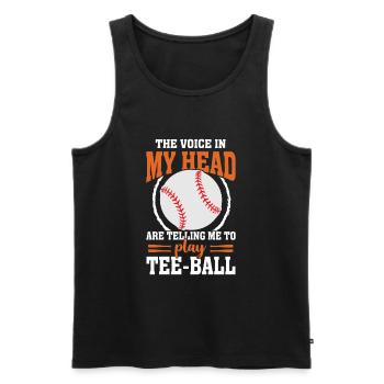 The voice in my head are telling me to play Tee ba - Männer Premium Bio Tank Top - Schwarz - Vorne - AI Model Male 178 light (178cm)