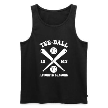 Tee-ball Is My Favorite Season - Tee-ball Player - Männer Premium Bio Tank Top - Schwarz - Vorne - Michal (187cm)