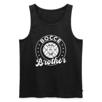 Joueur de pétanque Frère Joueur de boccia - Bocce Br - Débardeur bio Premium Homme - noir - Devant - Michal (187cm)