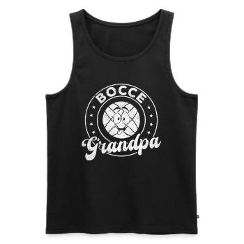 Joueur de pétanque Grand-père Joueur de boccia - Bocce Gr - Débardeur bio Premium Homme - noir - Devant - Michal (187cm)
