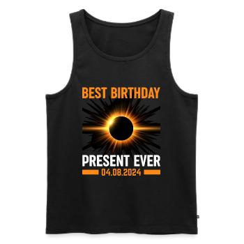 Solar Eclipse - Explore the Darkness - Men's Premium Organic Tank Top - black - Front - AI Model Male 178 light (178cm)