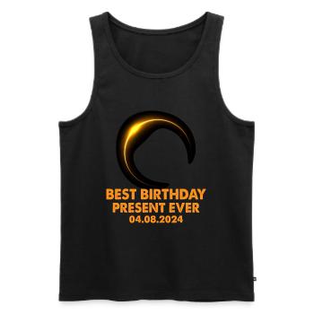 Éclipse solaire - Explorez l’obscurité - Débardeur bio Premium Homme - noir - Devant - AI Model Male 178 light (178cm)