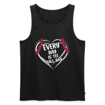 Every day is Tee-ball day - Tee-ball - Men's Premium Organic Tank Top - black - Front - Michal (187cm)