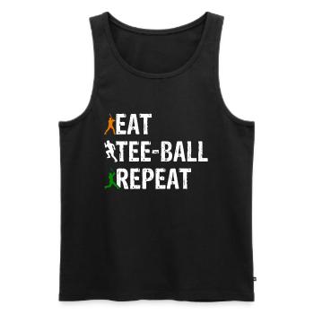Eat Tee-ball Repeat - Tee-ball Player - Men's Premium Organic Tank Top - black - Front - Michal (187cm)