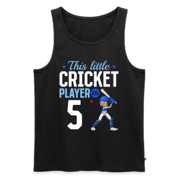 5th Birthday Cricket Player Baby Cricket Player - Männer Premium Bio Tank Top - Schwarz - Vorne - Michal (187cm)