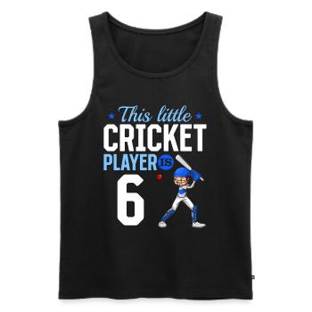 6th Birthday Cricket Player Baby Cricket Player - Männer Premium Bio Tank Top - Schwarz - Vorne - Michal (187cm)